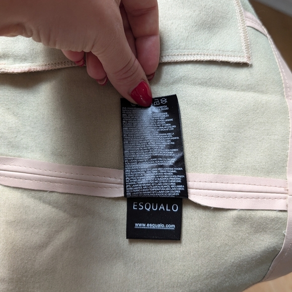 Esqualo vegan leather blazer Gorgeous Cream Open Front 3/4 Sleeve Size 6 - Picture 4 of 12